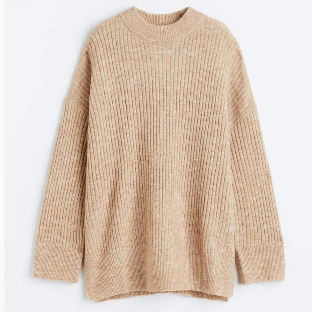 H&M Ribbed Beige Sweater